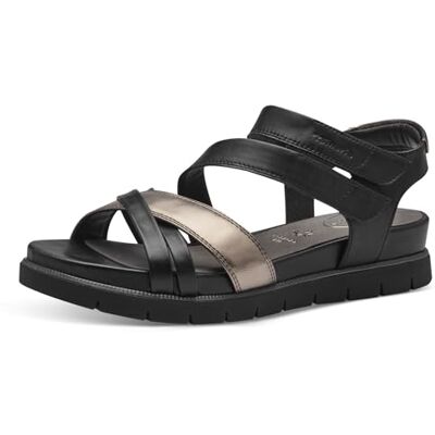 Tamaris dam komfort 8-88711-42 098 svart kam wedge platå bekväm mångsidig vardagssko festlig eleganta platta sandaler, 37 EU bred, Svart kam, 37 EU Weit Tamaris dam komfort 8-88711-42 098 svart kam wedge platå bekväm mångsidig vardagssko festlig eleganta platta sandaler, 37 EU bred, Svart kam, 37 EU Weit