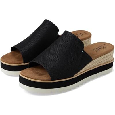 TOMS Dam 10021968t-100Casual sandaler, Svart bred tung duk, 35.5 EU TOMS Dam 10021968t-100Casual sandaler, Svart bred tung duk, 35.5 EU