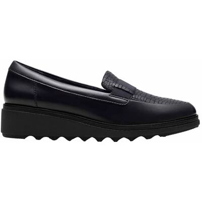 Clarks Sharon Pace Womens Navy Leather, 4.5 Clarks Sharon Pace Womens Navy Leather, 4.5