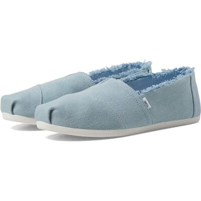 TOMS Alpargata loafer för kvinnor platt, Pastellblå tvättad denim, 36.5 EU TOMS Alpargata loafer för kvinnor platt, Pastellblå tvättad denim, 36.5 EU