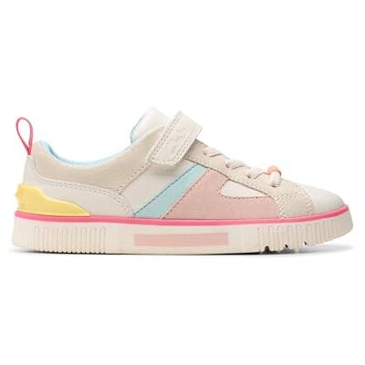 Clarks Oslo Bright K. Childrens White Combi, 8.5 Clarks Oslo Bright K. Childrens White Combi, 8.5