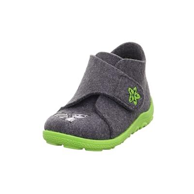 Superfit Jungen HAPPY Hausschuhe, GRAU/GRÜN 2000 Superfit Jungen HAPPY Hausschuhe, GRAU/GRÜN 2000