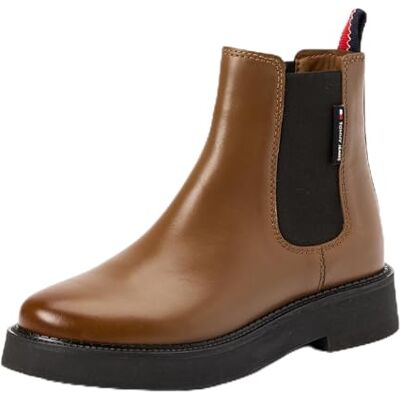 Tommy Jeans dam TJW Chelsea platt stövel (EN0EN02622) mid, brun (ljus Sepia brun), 3,5 UK, Brunt ljus Sepia brun, 36 EU Tommy Jeans dam TJW Chelsea platt stövel (EN0EN02622) mid, brun (ljus Sepia brun), 3,5 UK, Brunt ljus Sepia brun, 36 EU