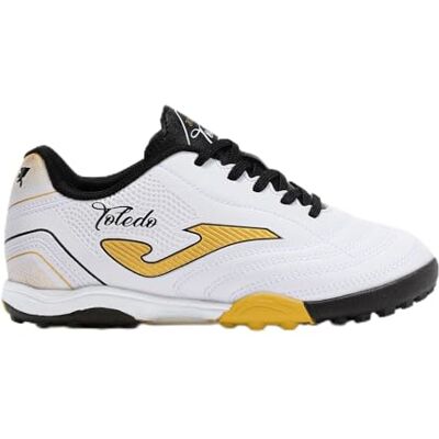 Joma Toledo Jr 2502 TF TOJW2502TF, för pojkar, sportskor, vit/guld/svart, Vit, 36 EU Joma Toledo Jr 2502 TF TOJW2502TF, för pojkar, sportskor, vit/guld/svart, Vit, 36 EU