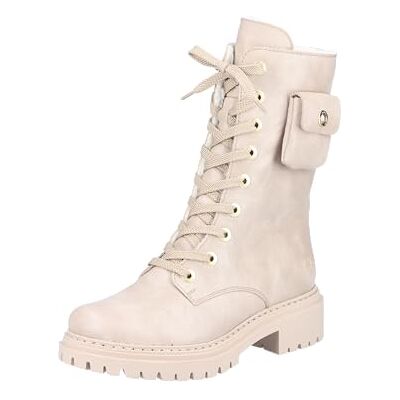 Rieker Dam 72622 Biker Boots, Beige, 36 EU Rieker Dam 72622 Biker Boots, Beige, 36 EU