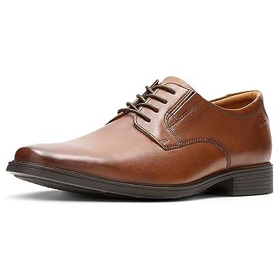 Clarks Tilden Walk Mens Dark Tan Lea, 10 Clarks Tilden Walk Mens Dark Tan Lea, 10