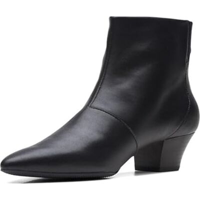 Clarks Teresa modestövel för kvinnor, Svart läder, 8 Clarks Teresa modestövel för kvinnor, Svart läder, 8