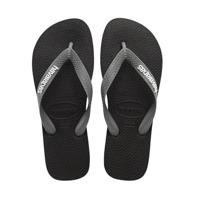 Havaianas unisex topp logotyp pop up flip-flop, svart/stål grå, 8,5/9 UK, Svart stålgrå, 8.5/9 UK Havaianas unisex topp logotyp pop up flip-flop, svart/stål grå, 8,5/9 UK, Svart stålgrå, 8.5/9 UK