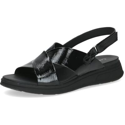CAPRICE dam dam 9-28700-46 platt sandal, svart Naplak, 6,5 UK CAPRICE dam dam 9-28700-46 platt sandal, svart Naplak, 6,5 UK