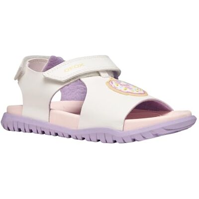 Geox J FUSBETTO GI sandal, vit/lila, 32 EU Geox J FUSBETTO GI sandal, vit/lila, 32 EU
