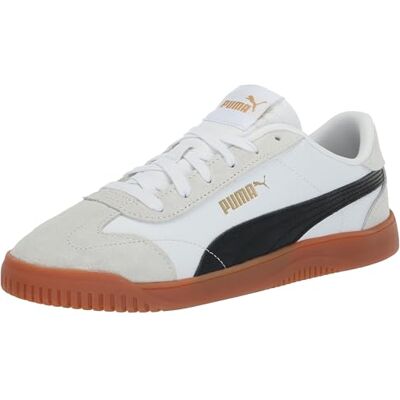 PUMA dam Club 5v5 Sneaker, vit- svart-fjäder grå, 38.5 EU PUMA dam Club 5v5 Sneaker, vit- svart-fjäder grå, 38.5 EU