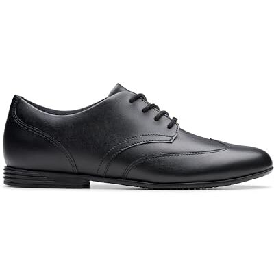 Clarks Finja Wing Y. Childrens Black Leather, 7 Clarks Finja Wing Y. Childrens Black Leather, 7