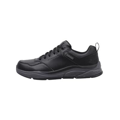 Skechers Herr 210021 Bkgy Basket, Svart läder grått vattentätt, 41 EU Skechers Herr 210021 Bkgy Basket, Svart läder grått vattentätt, 41 EU