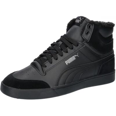 PUMA Unisex Shuffle Mid FurSneaker, svart svart stål grå, 37 EU PUMA Unisex Shuffle Mid FurSneaker, svart svart stål grå, 37 EU