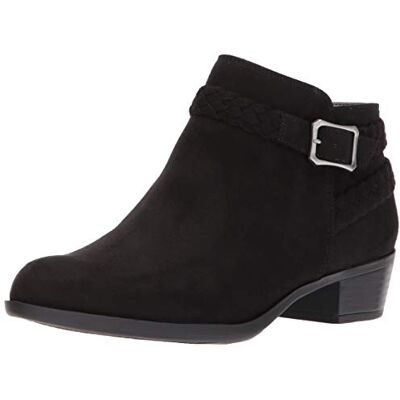LifeStride dam Adriana Ankle Bootie ankelstövlar, Svart micro 38 EU Weit LifeStride dam Adriana Ankle Bootie ankelstövlar, Svart micro 38 EU Weit