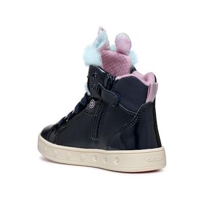Geox J Skylin Girl A, flickor sneakers, Marinblå, flerfärgad, 34 EU Geox J Skylin Girl A, flickor sneakers, Marinblå, flerfärgad, 34 EU