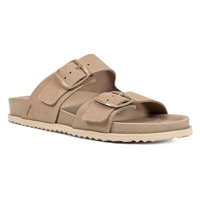 Geox Dam D SANDYBETT A platt sandal, beige, 38 EU Geox Dam D SANDYBETT A platt sandal, beige, 38 EU