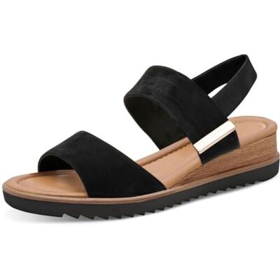 Tamaris damsandal med kilklack svart (BLACK), 36 Tamaris damsandal med kilklack svart (BLACK), 36