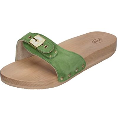 Scholl Dam Pescura Flat Sandal, Färg: grön, 36 EU Scholl Dam Pescura Flat Sandal, Färg: grön, 36 EU