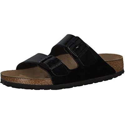 Birkenstock Arizona Birko-flor mjuk fotbädd, unisex vuxna mules, Svart, 38 EU Birkenstock Arizona Birko-flor mjuk fotbädd, unisex vuxna mules, Svart, 38 EU