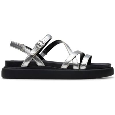 Clarks Aristella Rose Womens Silver Metallic, 8 Clarks Aristella Rose Womens Silver Metallic, 8