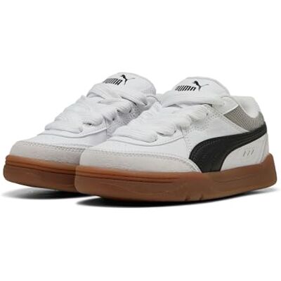 PUMA Unisex Kid's Park Lifestyle Sk8 Ps Sneaker, vit svart fjäder grå, 30 EU PUMA Unisex Kid's Park Lifestyle Sk8 Ps Sneaker, vit svart fjäder grå, 30 EU