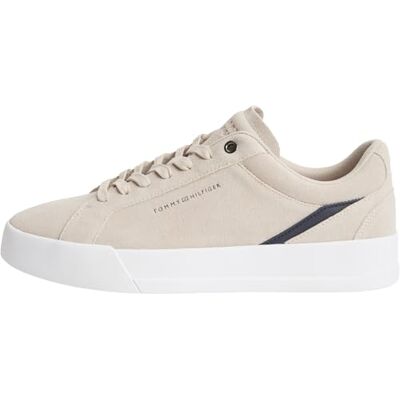 Tommy Hilfiger herr Th Court Premium mocka FM0FM05880 låg topp, khaki, 6,5 Tommy Hilfiger herr Th Court Premium mocka FM0FM05880 låg topp, khaki, 6,5