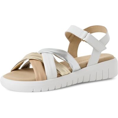 MARCO TOZZI Damer 2–28283-44 sandal, Vit, 38 EU MARCO TOZZI Damer 2–28283-44 sandal, Vit, 38 EU