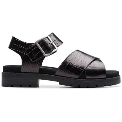 Clarks dam Orinoco Cross Sandal, Black Interest, 5 UK, Svart intresse, 38 EU Clarks dam Orinoco Cross Sandal, Black Interest, 5 UK, Svart intresse, 38 EU