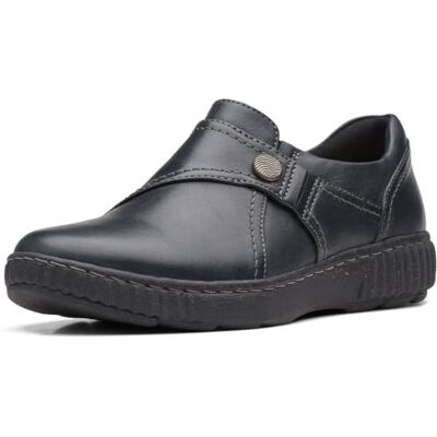 Clarks Caroline Pearl Womens Black Leather, 5 Clarks Caroline Pearl Womens Black Leather, 5