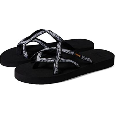 Teva Olowahu Flip Flops för kvinnor, Palmer svartvit, 37 EU Teva Olowahu Flip Flops för kvinnor, Palmer svartvit, 37 EU
