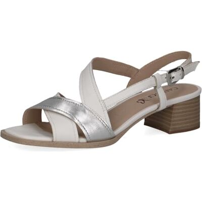 CAPRICE Damer 9-28204-42 sandal med klack, Vit kam, 39 EU CAPRICE Damer 9-28204-42 sandal med klack, Vit kam, 39 EU
