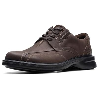 Clarks Gessler spets Oxford för män, Mörkbrunt läder, 44.5 EU Clarks Gessler spets Oxford för män, Mörkbrunt läder, 44.5 EU