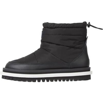 Tommy Jeans dam TJW vadderad platt stövel WL (EN0EN02725) utomhus, svart (svart), 3.5 UK, Svart, 36 EU Tommy Jeans dam TJW vadderad platt stövel WL (EN0EN02725) utomhus, svart (svart), 3.5 UK, Svart, 36 EU