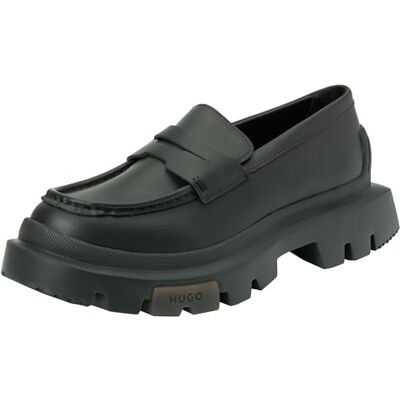 HUGO Fabyan_Loafer_Brof Flats för kvinnor, Svart, 10 UK HUGO Fabyan_Loafer_Brof Flats för kvinnor, Svart, 10 UK