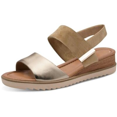 Tamaris damsandal med kilklack beige (TAN COMB), 36 Tamaris damsandal med kilklack beige (TAN COMB), 36