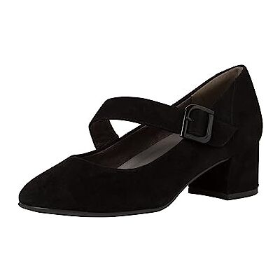 Tamaris Comfort Damer 8-84304-41 Bekväm multibredd bekväm sko justerbar rem klassisk vardagsskor pumps, Svart mocka, 38 EU Weit Tamaris Comfort Damer 8-84304-41 Bekväm multibredd bekväm sko justerbar rem klassisk vardagsskor pumps, Svart mocka, 38 EU Weit