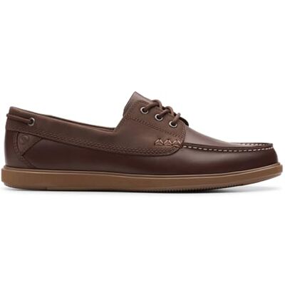 Clarks Bratton Boat Mens Dark Brown Lea, 9 Clarks Bratton Boat Mens Dark Brown Lea, 9