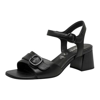 Tamaris dam komfort klack multiadjustable sandal med klack, Svart nappa, 36 EU Tamaris dam komfort klack multiadjustable sandal med klack, Svart nappa, 36 EU