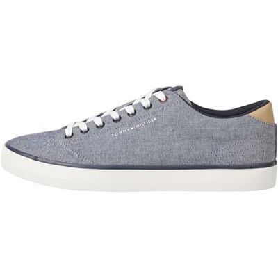Tommy Hilfiger Herr TH HI Vulc Low Chambray Vulkaniserade sneakers, Desert Sky, 6.5 UK, Öken himmel, 40 EU Tommy Hilfiger Herr TH HI Vulc Low Chambray Vulkaniserade sneakers, Desert Sky, 6.5 UK, Öken himmel, 40 EU