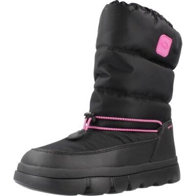 Geox J Willaboom Girl B A, snöstövlar för flickor, Svart, rosa, 35 EU Geox J Willaboom Girl B A, snöstövlar för flickor, Svart, rosa, 35 EU