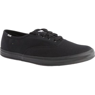 Keds Champion Damsneakers, canvas, snörning, Svart/Svart, 44 EU X-bred Keds Champion Damsneakers, canvas, snörning, Svart/Svart, 44 EU X-bred