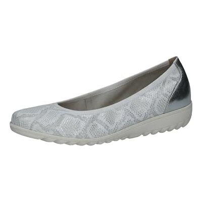 CAPRICE Damballerinaskor av läder med kilklack, silver (silver Comb), 38 EU CAPRICE Damballerinaskor av läder med kilklack, silver (silver Comb), 38 EU