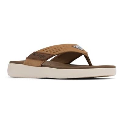 Columbia mäns Boatside Flip Lea Sport Sandal, Mörk tryffel älg, 44 EU Columbia mäns Boatside Flip Lea Sport Sandal, Mörk tryffel älg, 44 EU