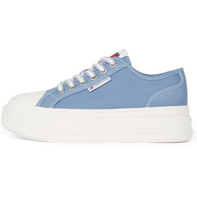 Tommy Jeans dam TJW Foxing Flatform Sneaker Low EN0EN02713, blå, 7 UK, BLÅ, 41 EU Tommy Jeans dam TJW Foxing Flatform Sneaker Low EN0EN02713, blå, 7 UK, BLÅ, 41 EU