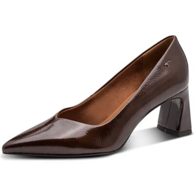 Tamaris dampumps med blockklack, brun (brun patent), 36 Tamaris dampumps med blockklack, brun (brun patent), 36