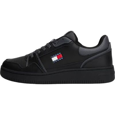 Tommy Jeans dam TJW retro korg sneaker EN0EN02839 låg topp, svart (svart), 5 UK, Svart, 38 EU Tommy Jeans dam TJW retro korg sneaker EN0EN02839 låg topp, svart (svart), 5 UK, Svart, 38 EU