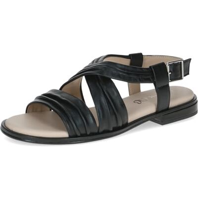 CAPRICE Damer 9-28100-46 platta sandaler, svart Nappa, 42 EU CAPRICE Damer 9-28100-46 platta sandaler, svart Nappa, 42 EU