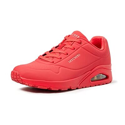 Skechers Uno Stand on Air Sneaker för pojkar, Red Excursion Plain Getaway Solids, 4.5 UK Wide Skechers Uno Stand on Air Sneaker för pojkar, Red Excursion Plain Getaway Solids, 4.5 UK Wide