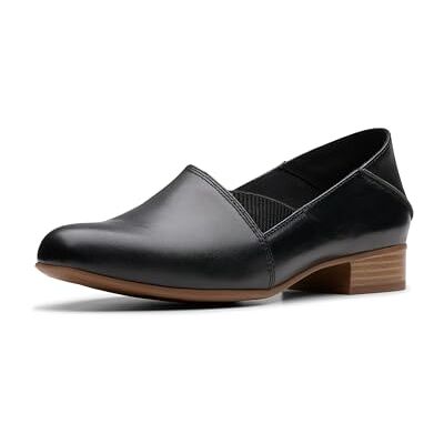 Clarks dam Juliet trimning tofflor, Svart läder, 38 EU Clarks dam Juliet trimning tofflor, Svart läder, 38 EU